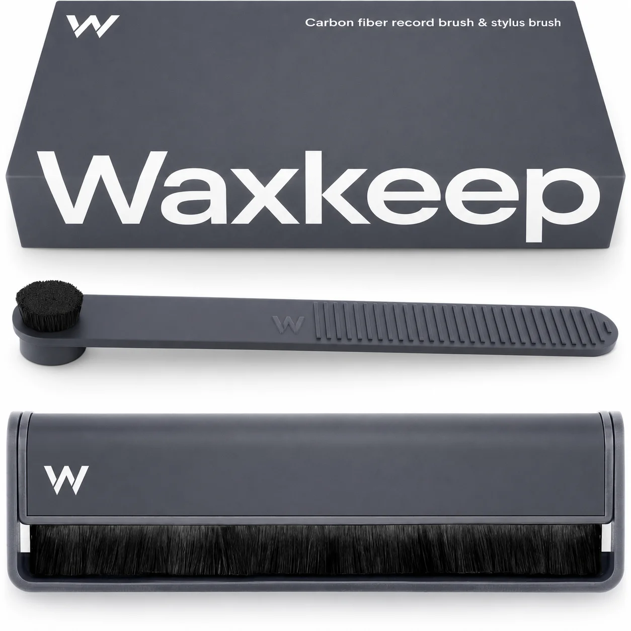 Daily Duo - 2-piece carbon fiber brush and stylus cleaner kit by Waxkeep