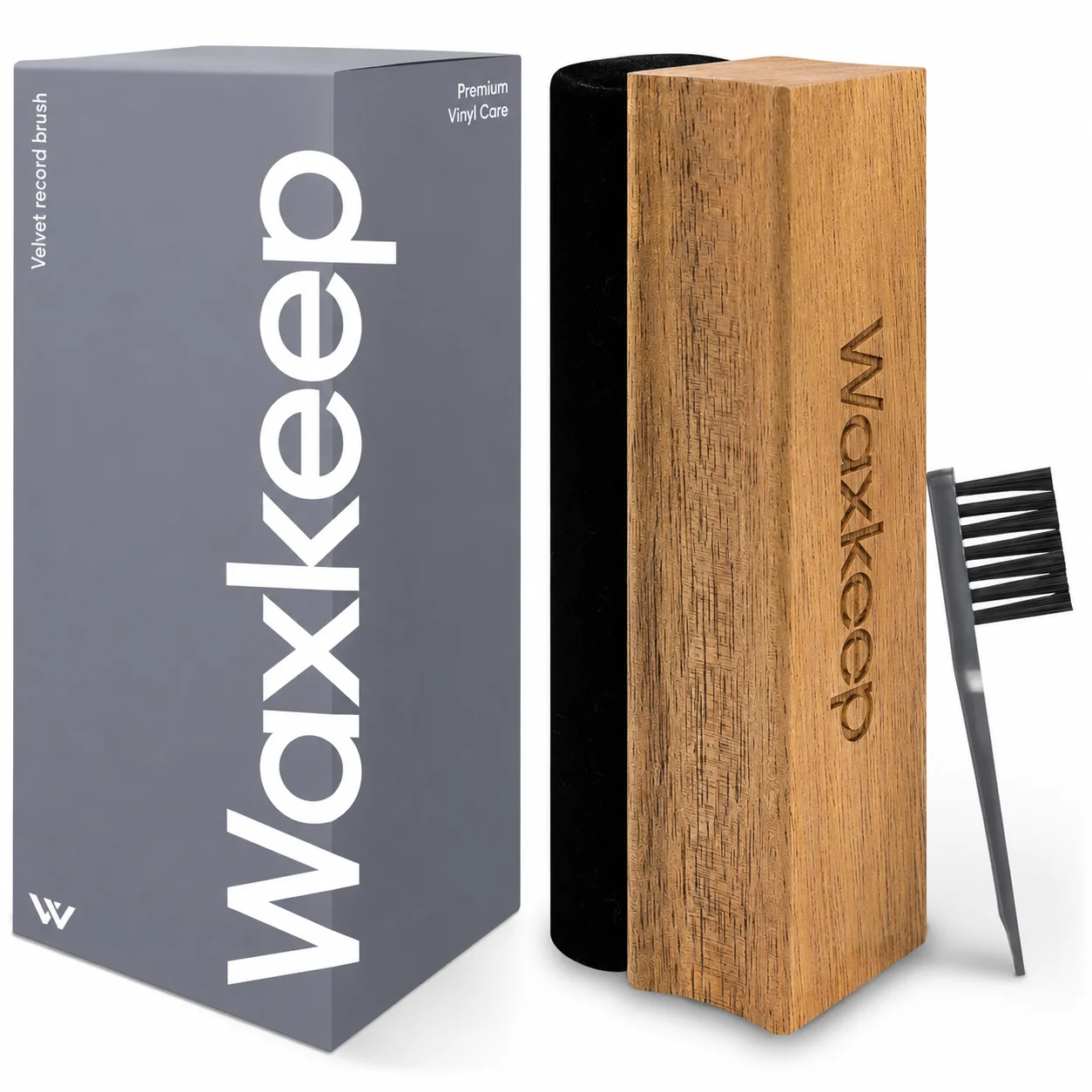 Velvet Record Brush - Premium velvet vinyl cleaning pad by Waxkeep